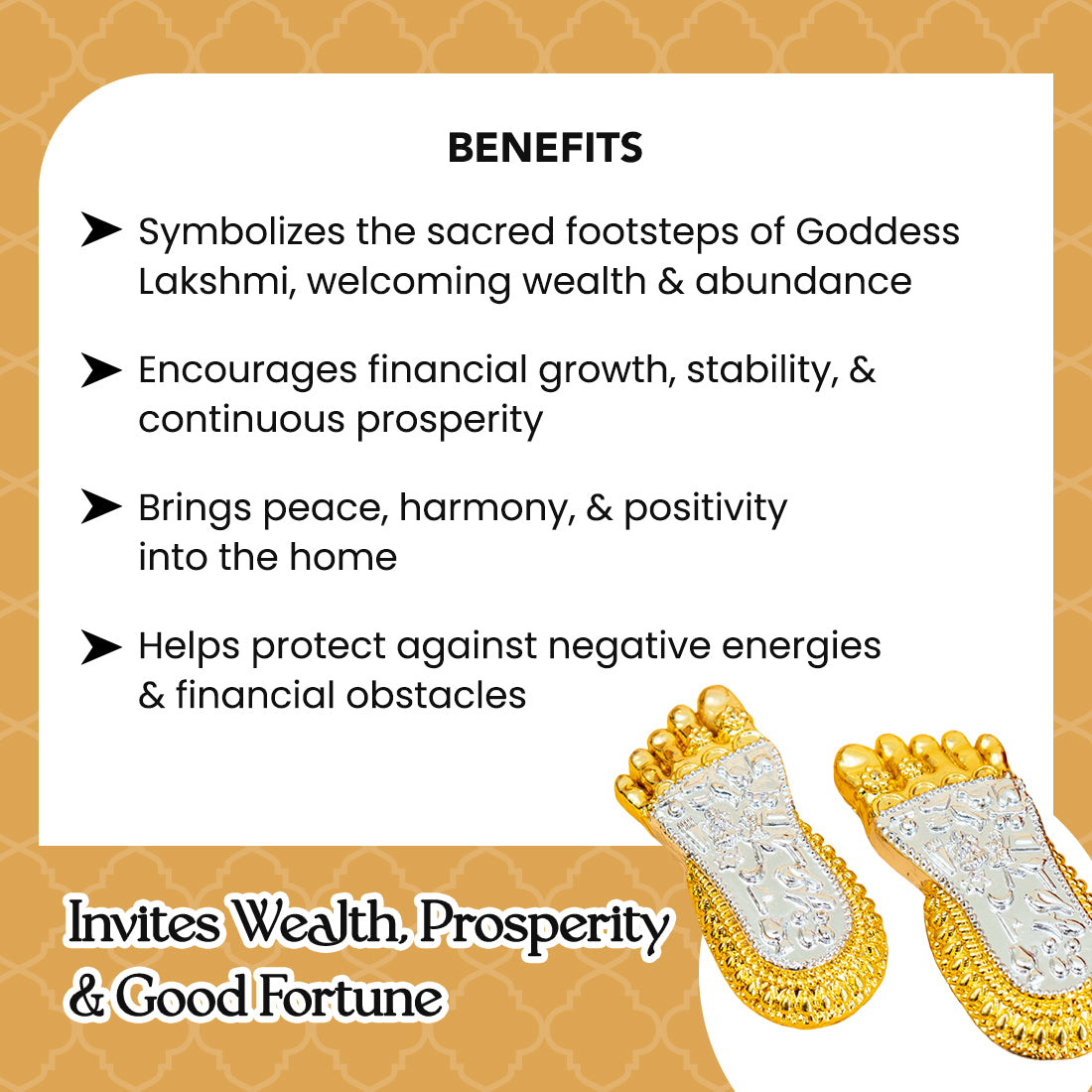 999 Silver Plated Lakshmi Charan Paduka with Gift Box for Housewarming , Wedding, Vastu & Gifting