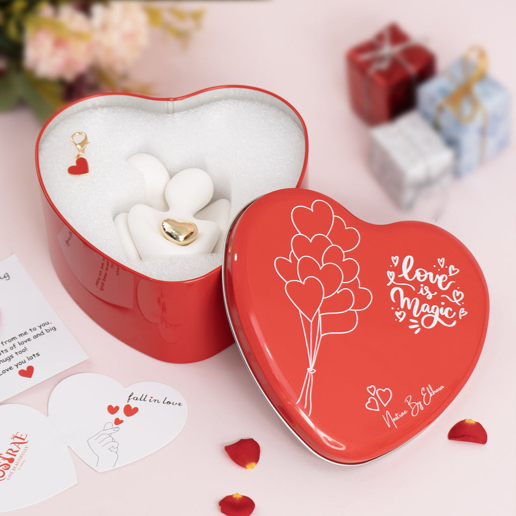 Ceramic Couple Showpiece Gift Box for Valentine's Day & Gifting