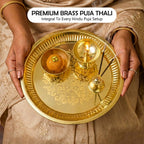 Brass Pooja Thali Set for Festival, Home & Temple