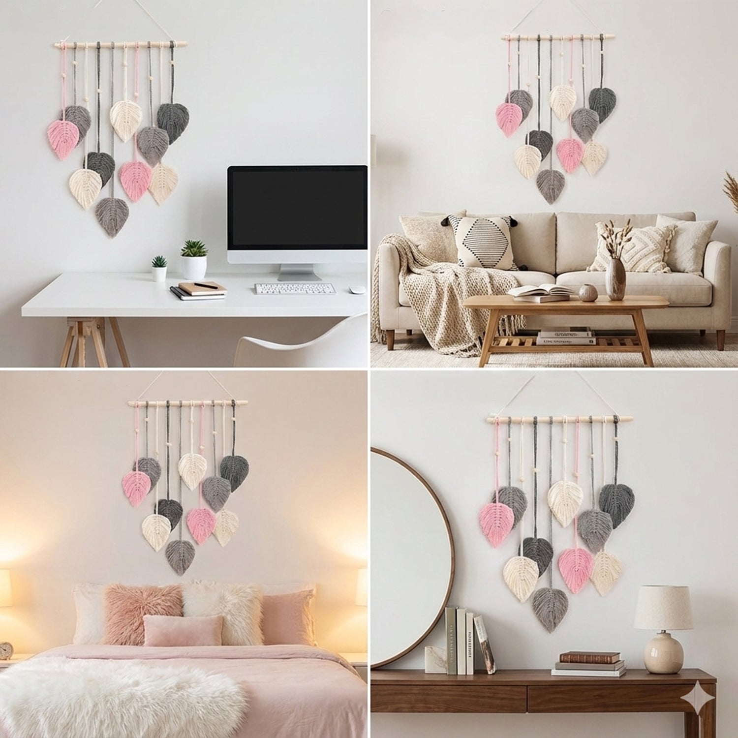 Macrame Leaf Wall Hanging for Home Decor & Gifting