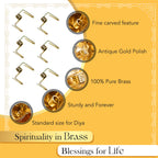Brass Wick Holders for Oil Lamp & Diya (Set of 6)