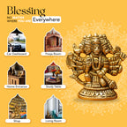 Brass Panchmukhi Hanuman Idol for Pooja & Home Decor