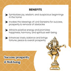 Brass Ganesha Idol with Gift Box for Housewarming, Wedding & Gifting