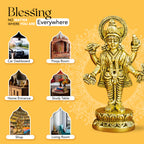 Pure Brass Dhanvantari Murti Idol for Pooja Room, Home Decor & Gifting