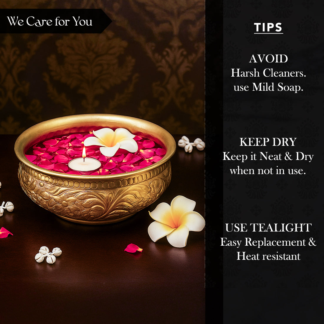 Aluminium Urli Bowl for Home Decor, Table Decor, Diwali Decoration & Gifting