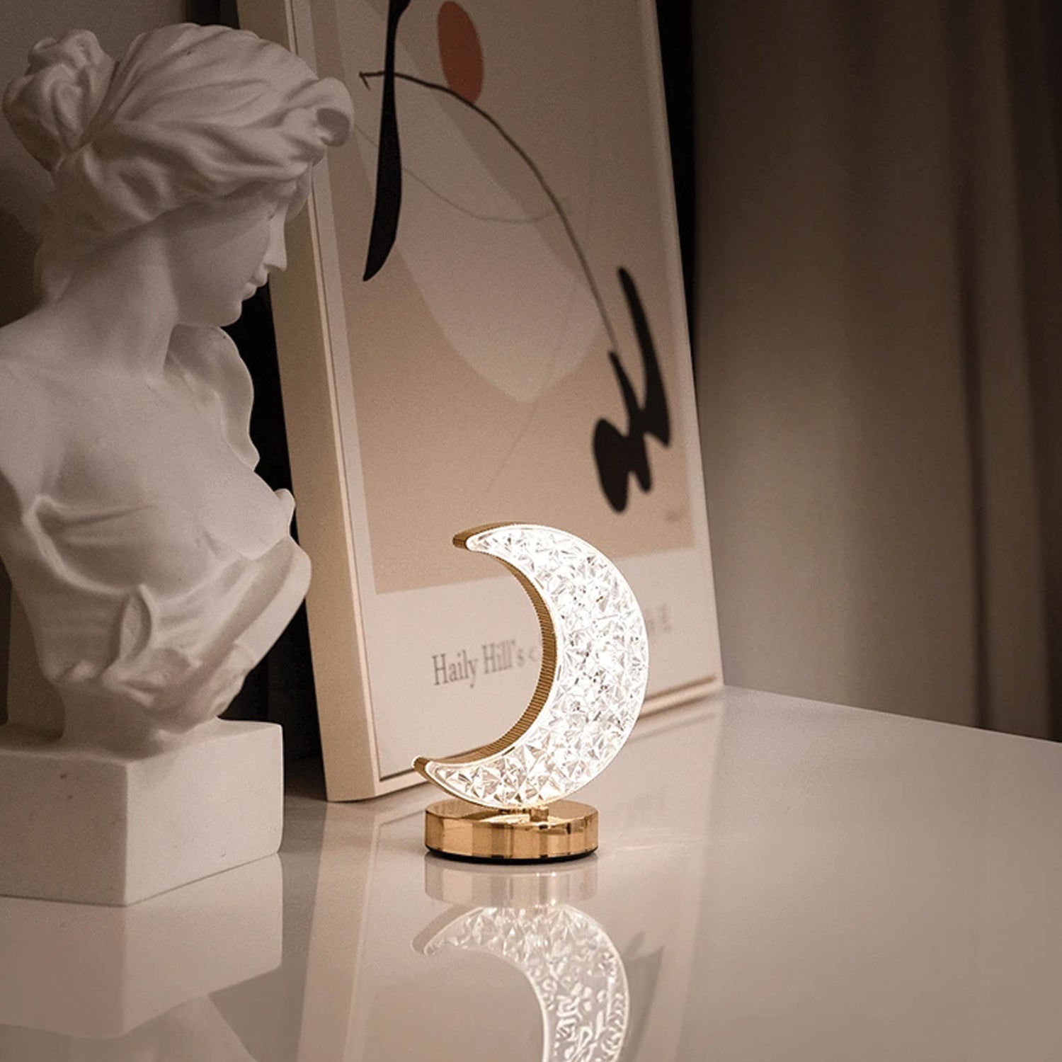 Moon Table Lamp for Bedroom, Living Room, Home Decor & Gifting