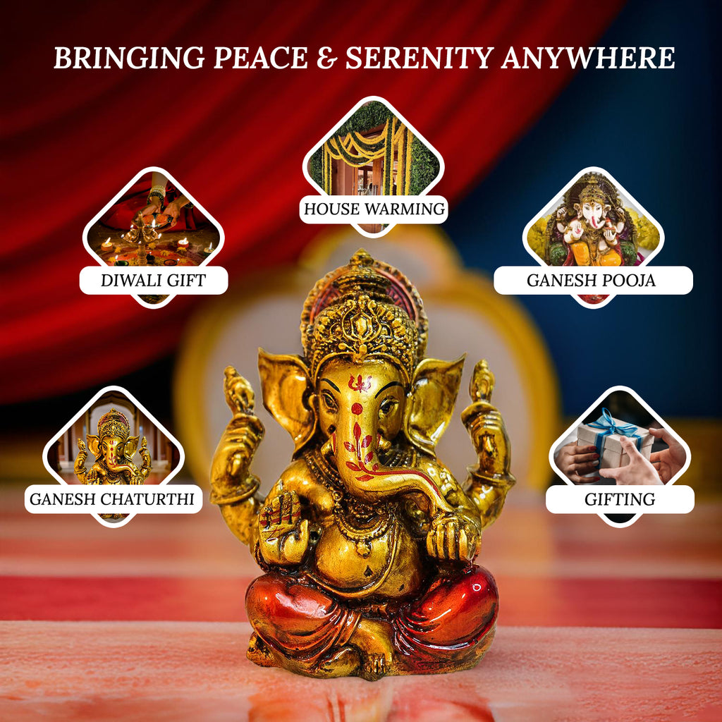 Resin Ganesha Idol for Puja , Office Desk & Gifting