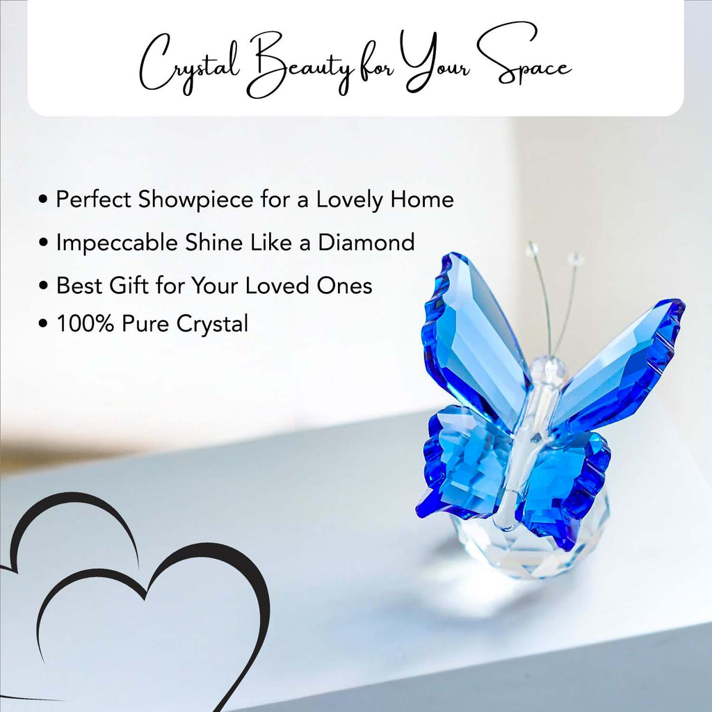 Crystal Butterfly Showpiece for Office & Home Decor