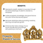Brass Lakshmi Ganesh Saraswati Idol with Gift Box for Housewarming, Wedding & Gifting