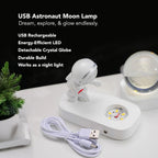 Astronaut Crystal Ball Night Lamp Showpiece for Bedroom and Desk Decor