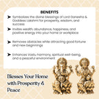 Brass Lakshmi Ganesh Idol with Gift Box for Housewarming, Wedding & Vastu Gifting