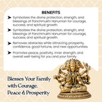 Brass Panchmukhi Hanuman Idol for Pooja & Home Decor