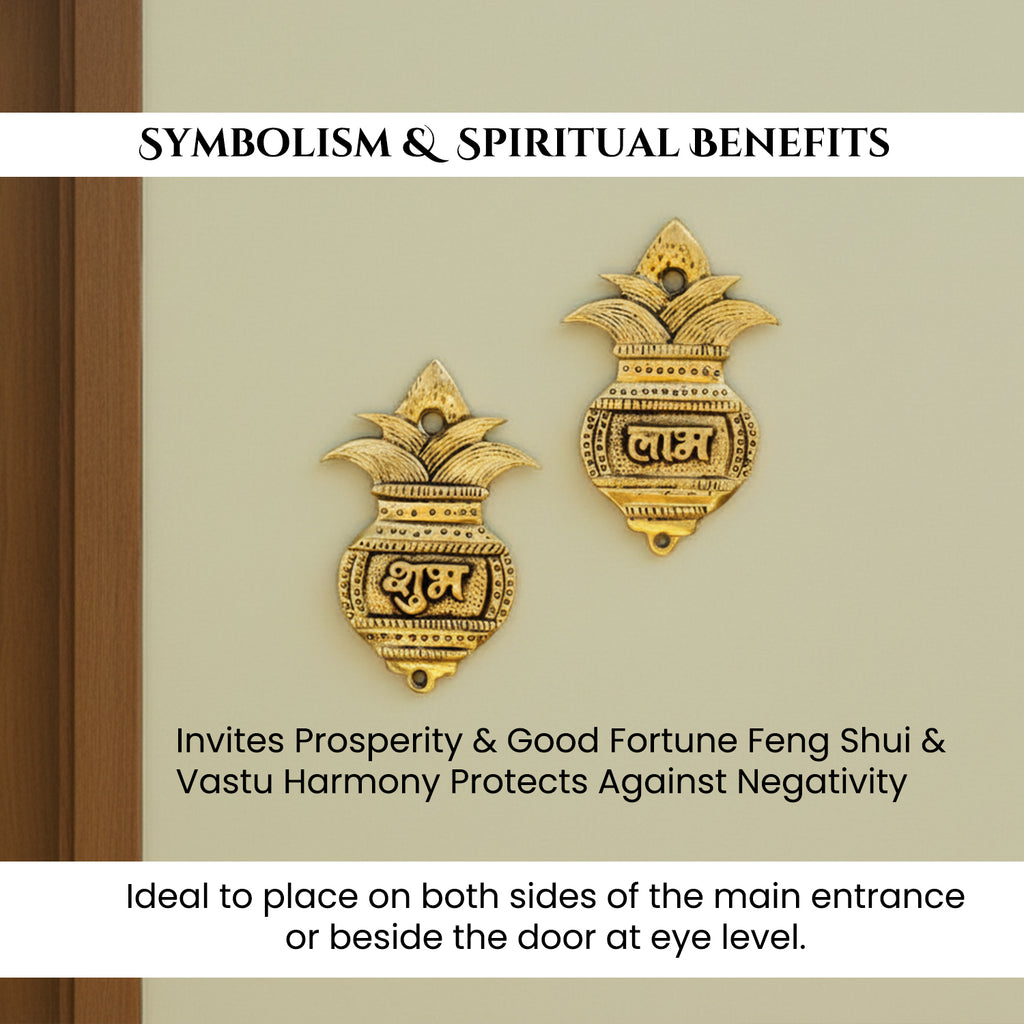 Brass Shubh Labh Wall Hanging for Vastu , Office , Home Decor & Gifting