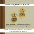 Brass Shubh Labh Wall Hanging for Vastu , Office , Home Decor & Gifting