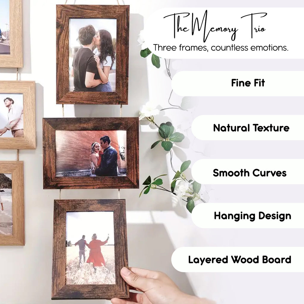 Wooden Wall Hanging Photo Frame for Home Decor