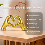 Resin Heart Shaped Love Hands Showpiece for Home Decor & Living Room Decoration
