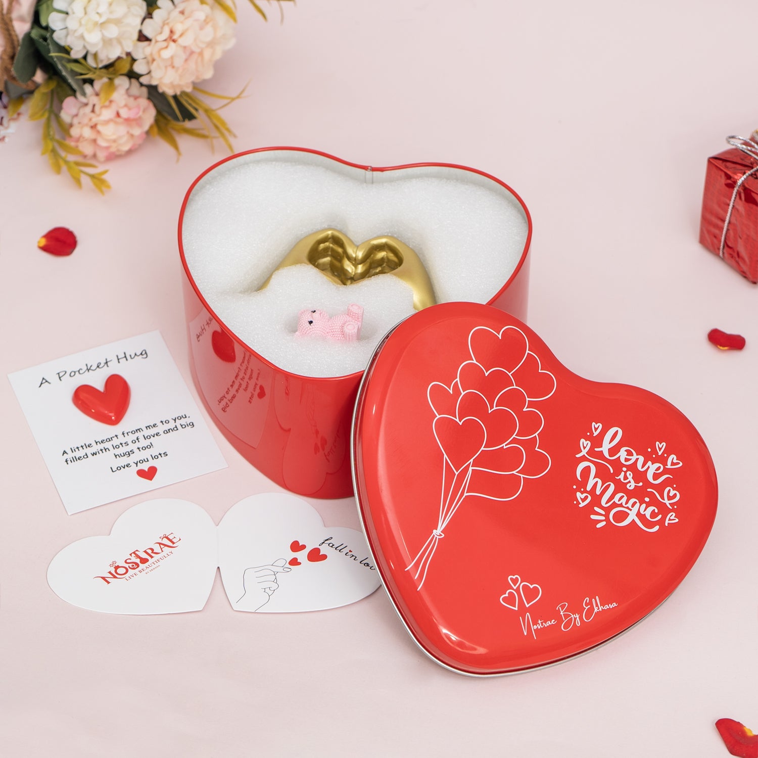 Resin Heart Shaped Love Hands Showpiece Gift Box for Valentine’s Day , Anniversary & Gifting