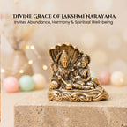 Brass Vishnu Lakshmi Idol for Pooja & Home Decor