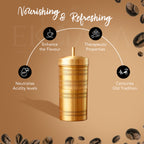 Brass Filter Coffee Maker & Coffee Cup Set with Gift Box for Housewarming, Wedding & Gifting