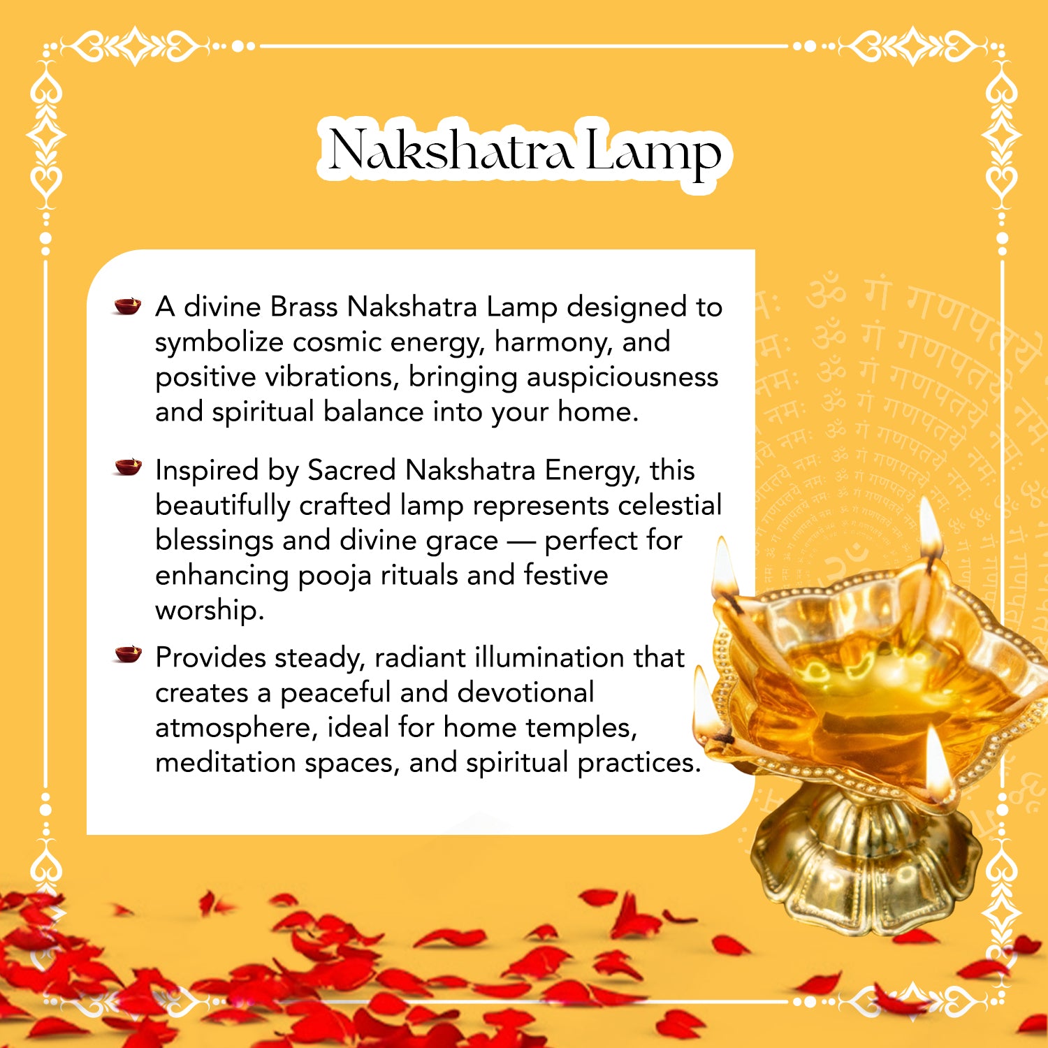 Brass Panchdeep Diya for Pooja & Home Decor