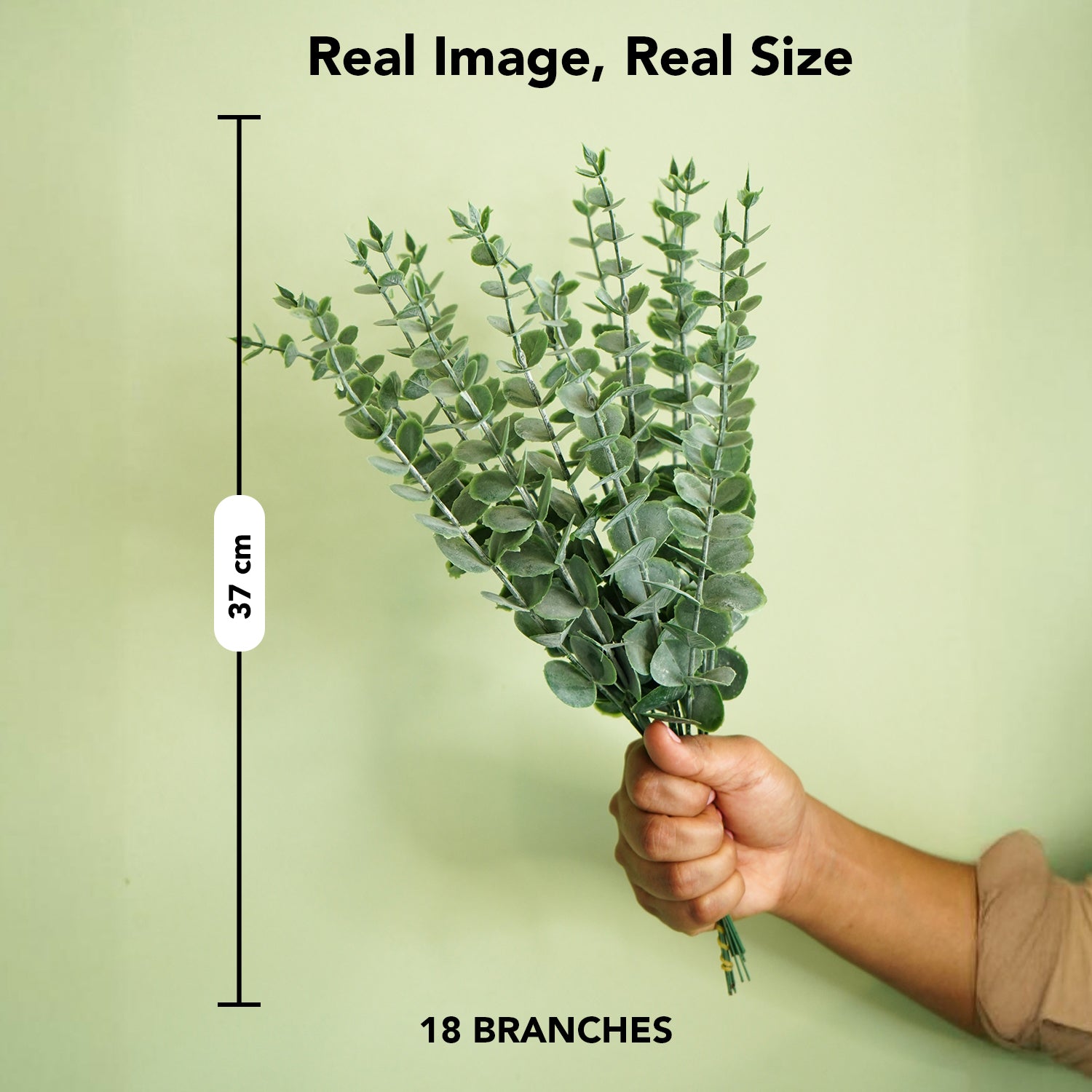 Eucalyptus Leaves Artificial Bunch(18 Stems) for Vase & Home Decor
