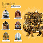 Brass Durga Maa Idol for Home Decor, Office Desk & Car Dashboard