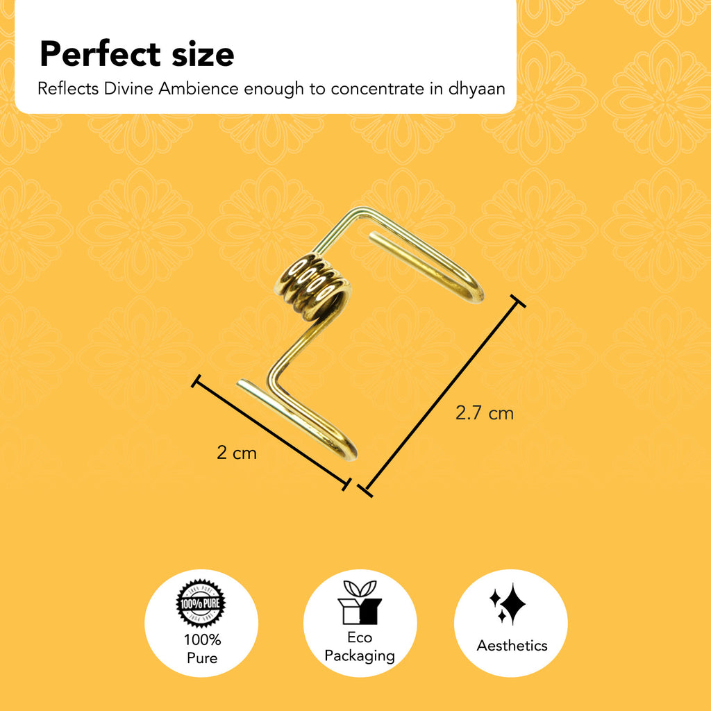 Brass Wick Holders for Oil Lamp & Diya (Set of 6)