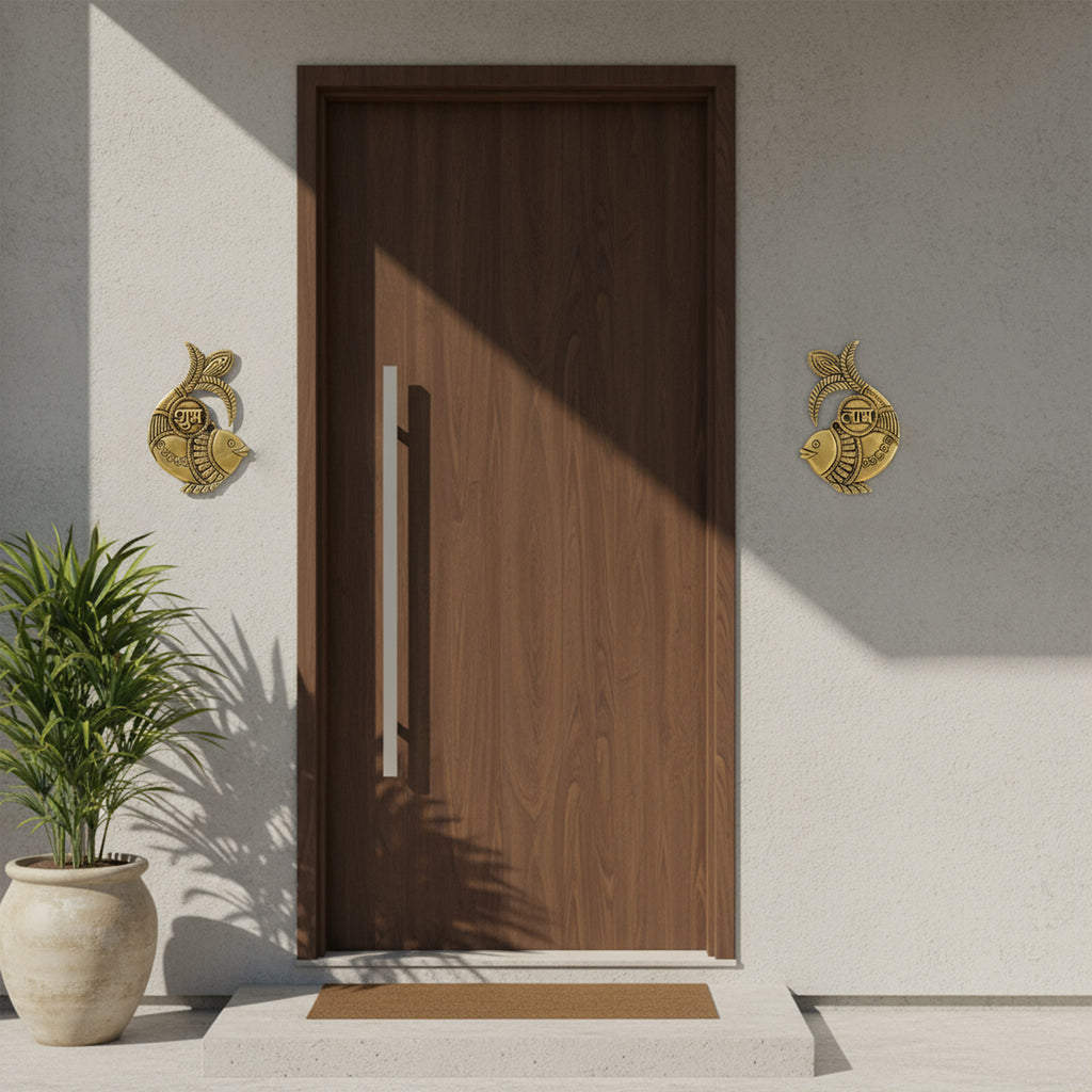 Pure Brass Shubh Labh Wall Hanging for Vastu , Office , Home Decor & Gifting