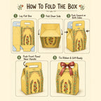 Traditional Multipurpose Foldable Gift Hamper Box Set of 2 (20.5 x 10 x 31 cm)