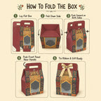 Traditional Multipurpose Foldable Gift Hamper Box Set of 2 (20.5 x 10 x 31 cm)