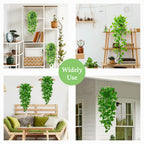Golden Pothos Hanging Artificial Plants with Pot Set of 2 for Home Decor