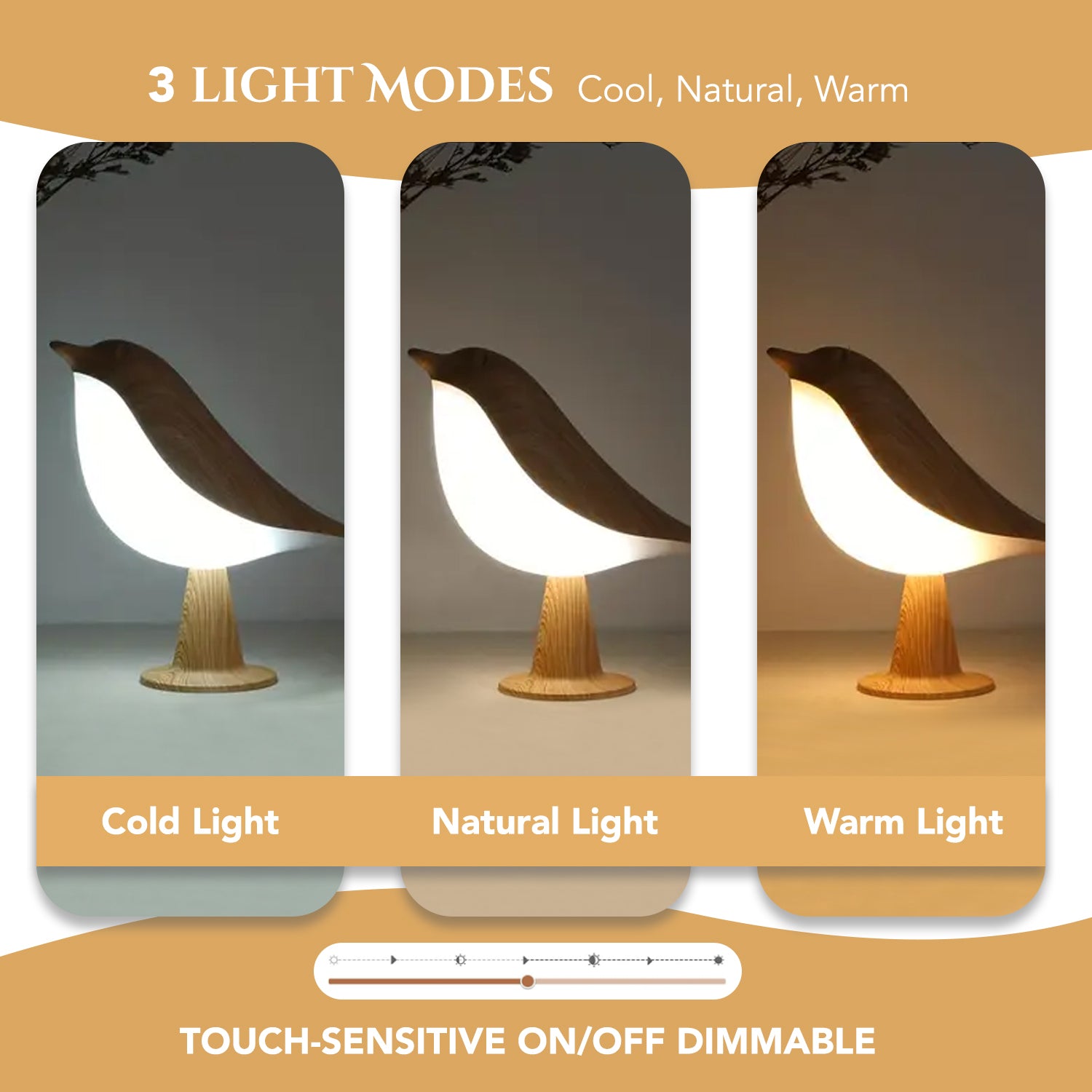 Bird Table Lamp for Bedroom, Living Room, Home Decor & Gifting