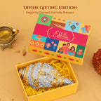 999 Silver Plated Ganesha Shankh with Gift Box for Vastu, Pooja & Gifting for Housewarming, Wedding