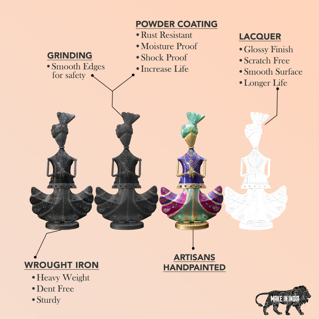 Rajasthani Musicians Showpieces for Home Decor Table, Living Room & Gifting