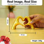 Resin Heart Shaped Love Hands Showpiece for Home Decor & Living Room Decoration