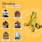 Pure Brass Bal Gopal Idol for Home Decor, Pooja & Gifting