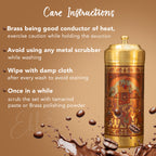 Brass Traditional Printed Filter Coffee Maker for Housewarming, Wedding & Gifting