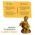 Pure Brass Lord Krishna Idol for Home Decor, Office Decor & Gifting