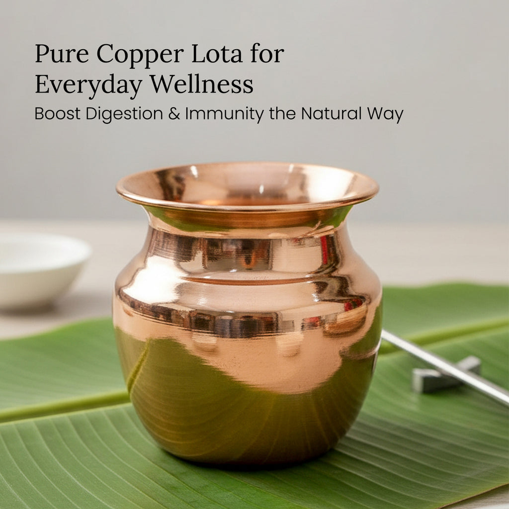 Pure Copper Kalash for Pooja, Temple Use & Gifting
