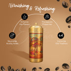 Brass Traditional Printed Filter Coffee Maker for Housewarming, Wedding & Gifting