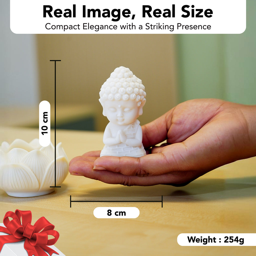 Resin Buddha with Lotus Showpiece for Home Decor & Gifting