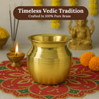 Brass Kalash for Puja & Spiritual Home Decor (500 ML)
