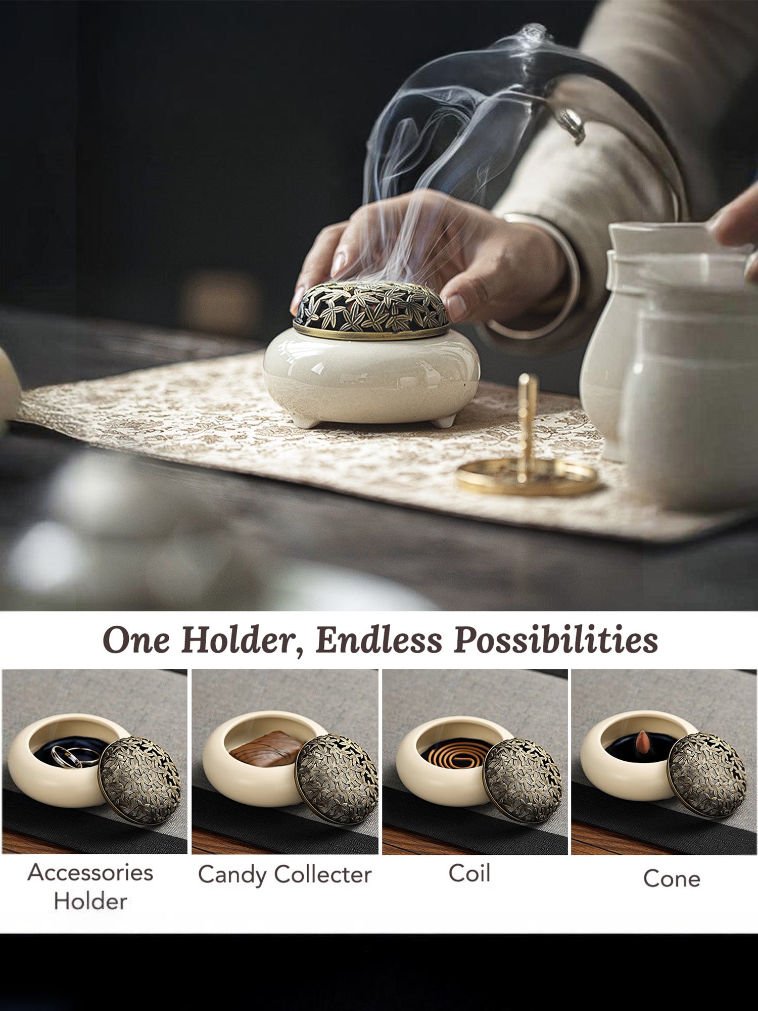 Ceramic Dhoop Dani for Home Decor & Gifting