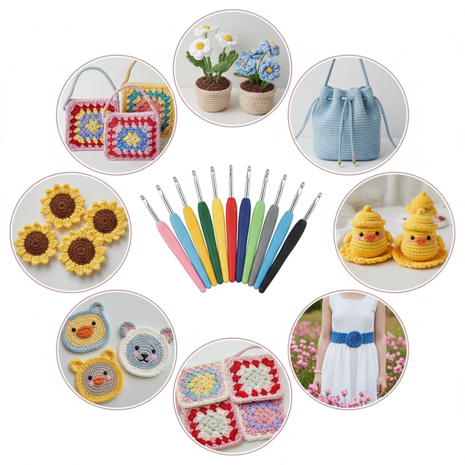 Crochet Hook & Tools Set for Beginners & DIY Craft Learning