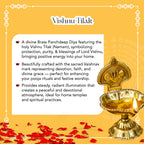 Brass Shanku Chakra Namam Vishnu Tilak Diya for Pooja & Home Decor