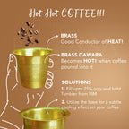 Brass Filter Coffee Cup Dabara Set for Home & Kitchen Use