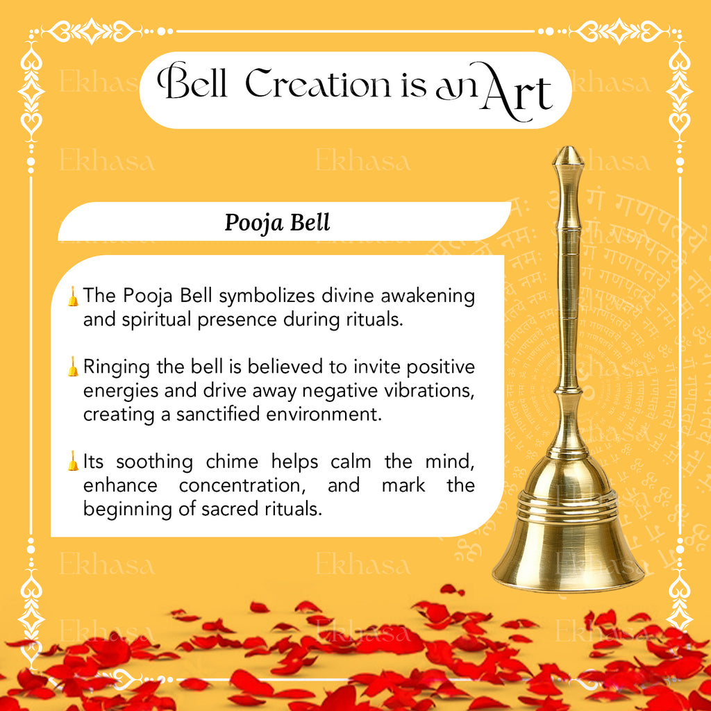 Pure Brass Bell for Home Pooja & Temple