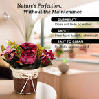 Artificial Rose Flower with Pot for Home Decor, Table Decor & Gifting