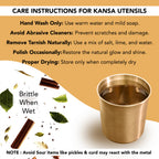 Pure Bronze Kansa Glass for Kitchen Use & Traditional Dining (Size - 200ML)
