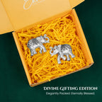 999 Pure Silver Plated Elephant Pair Showpiece with Gift Box for Housewarming, Wedding & Gifting